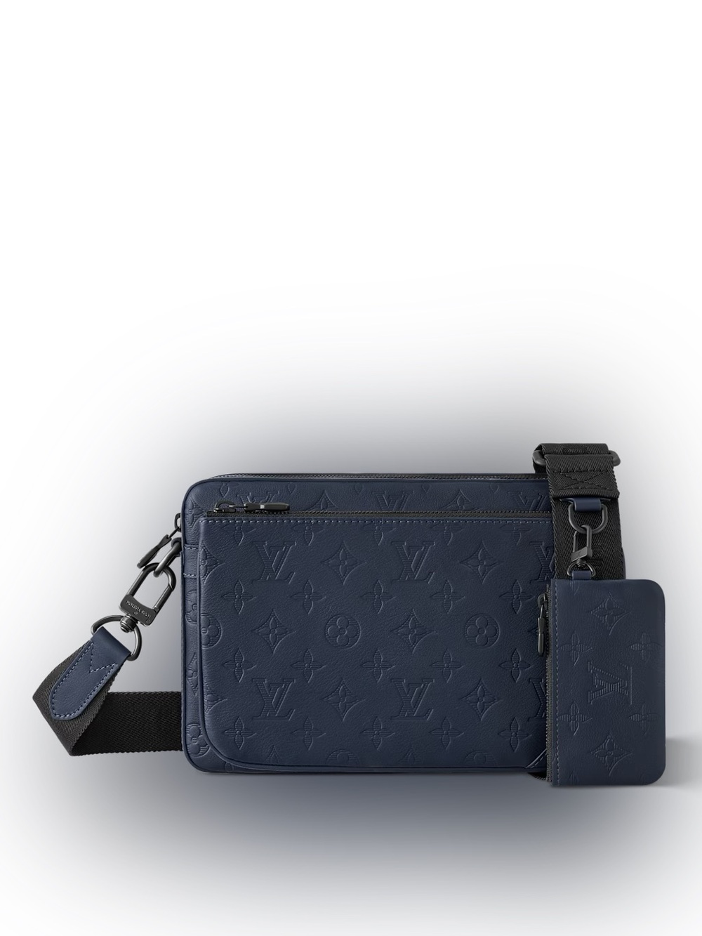 Louis Vuitton M14785 Trio Messenger Navy blue Monogram Shadow